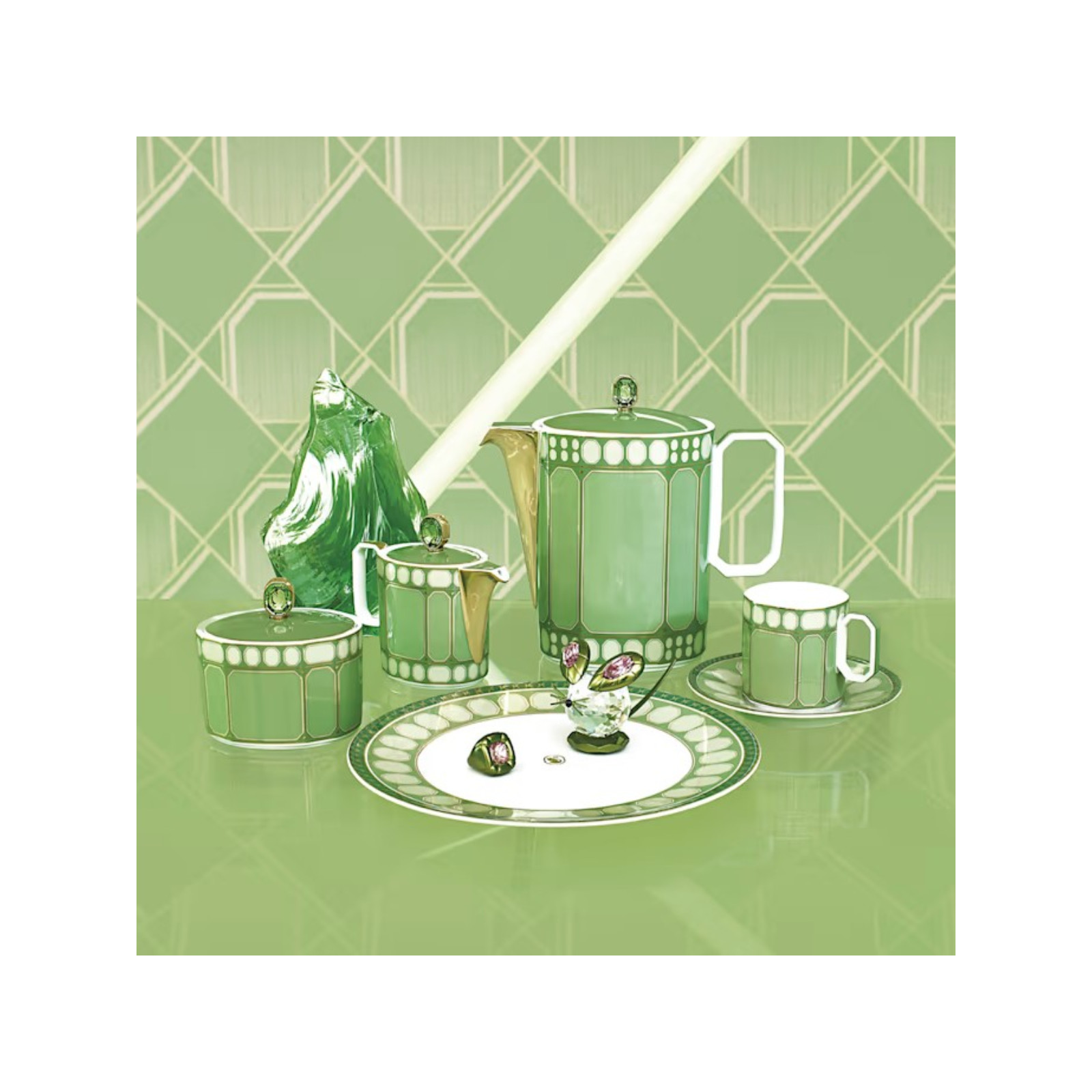 Talerz 23 cm Signum zielony