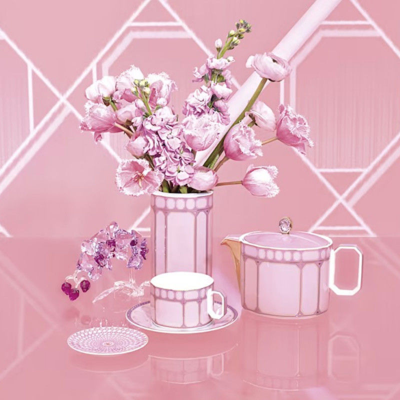 Kubek z przykrywką Signum różowy