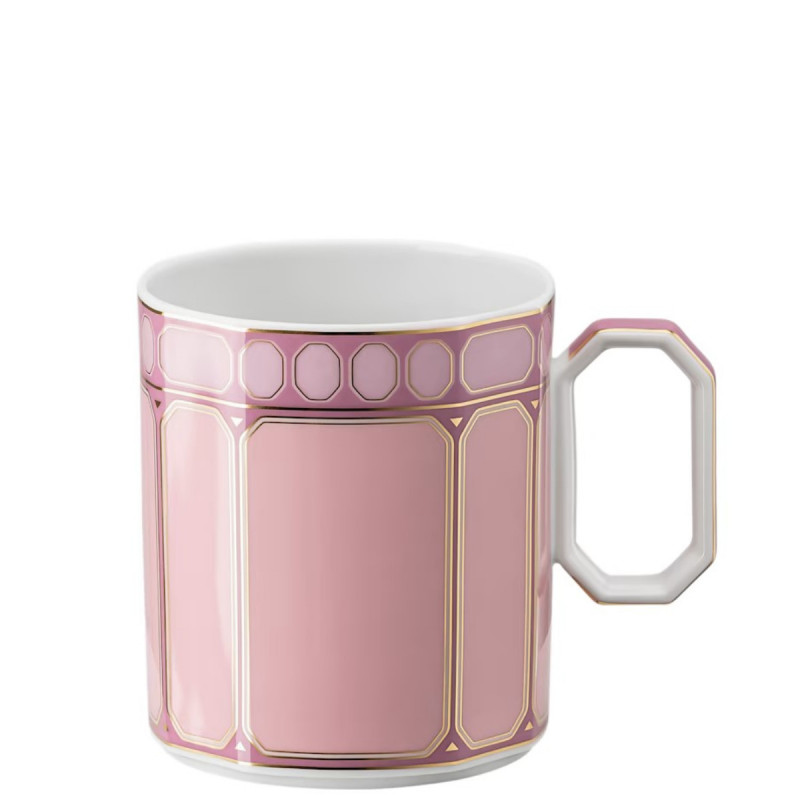 Kubek z przykrywką Signum różowy