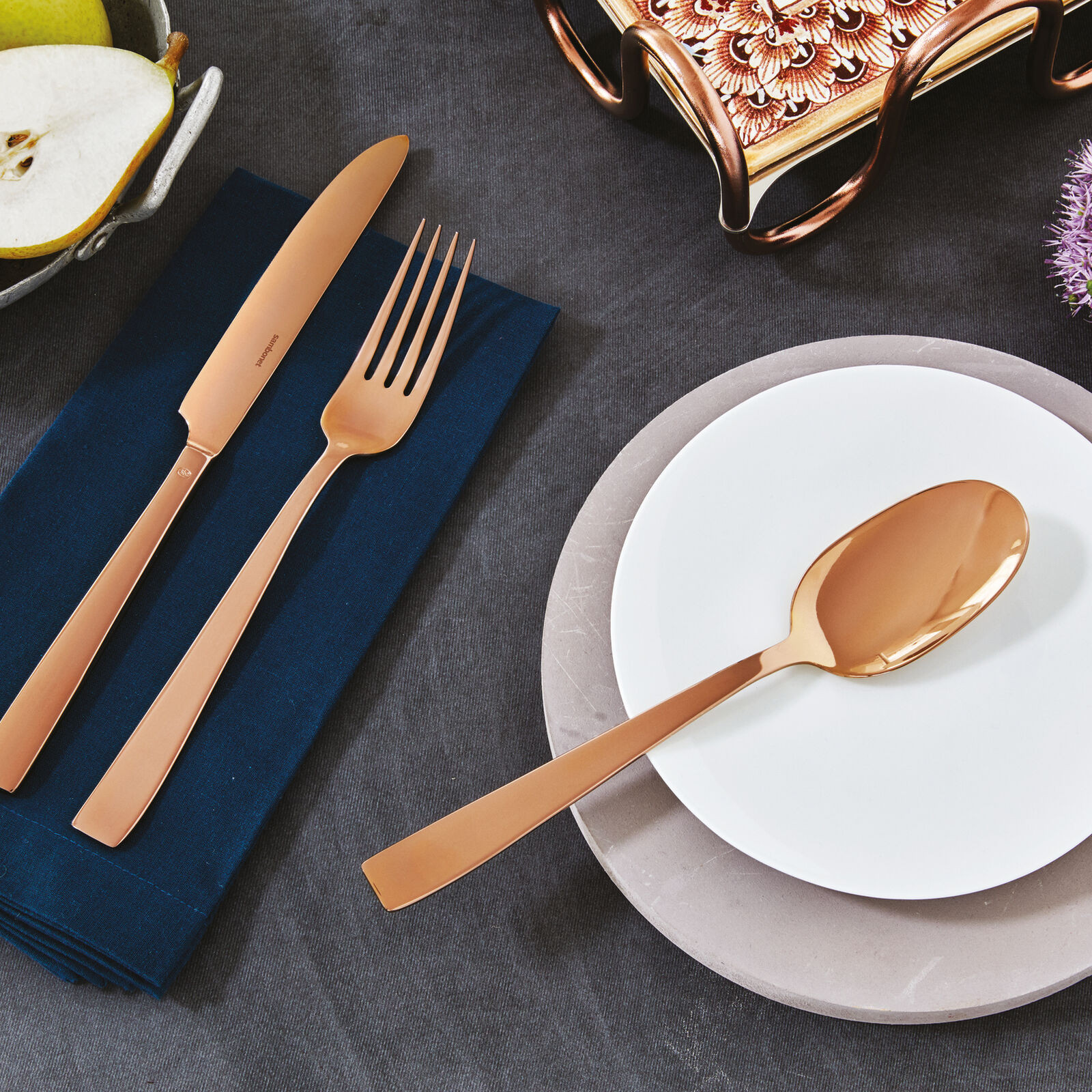 Sambonet Flat 30 cz. zestaw sztućców miedź