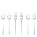 Sambonet Line Q zestaw 6 widelczyków do ciasta