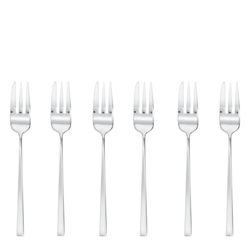 Sambonet Line Q zestaw 6 widelczyków do ciasta