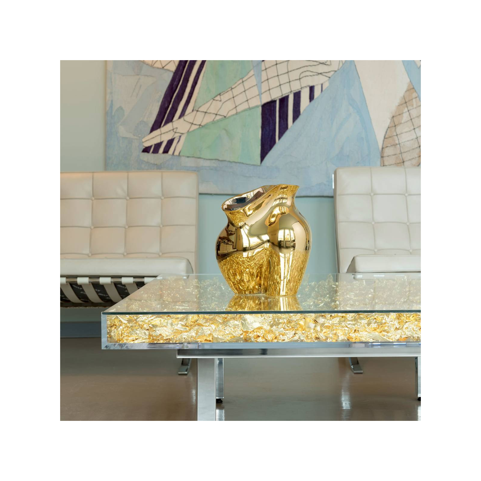 Wazon 26 cm La Chute złoty