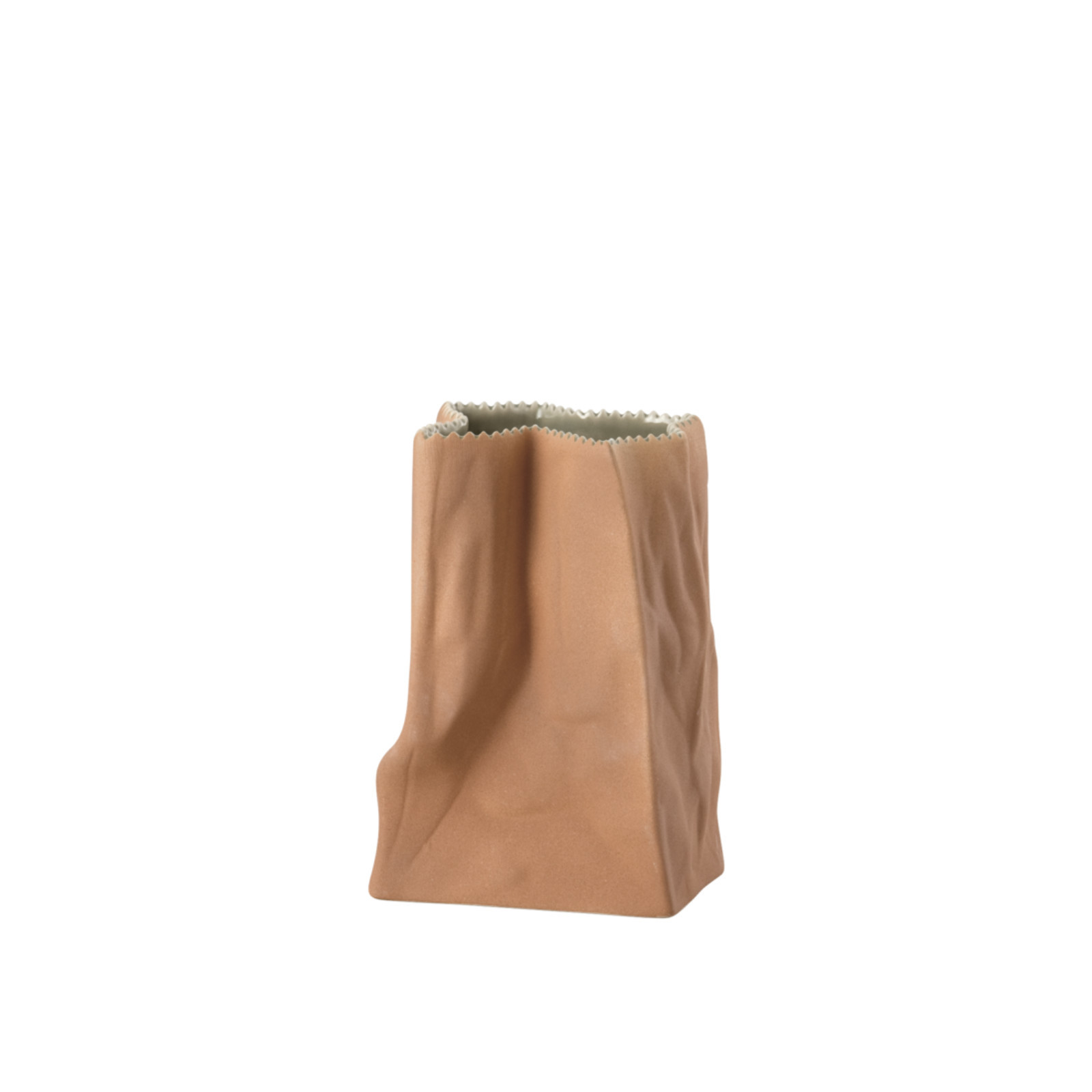Wazon 14 cm Paper Bag szaro - brązowy