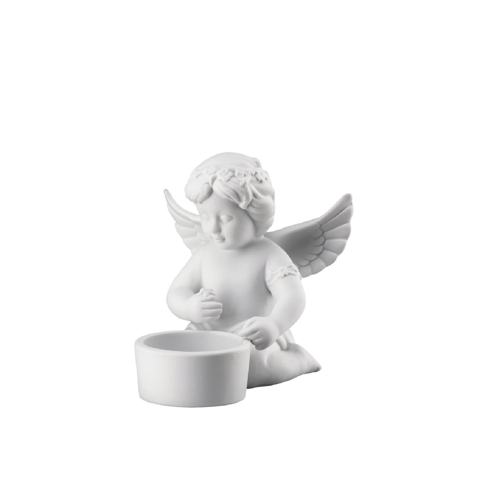 Aniołek świecznik z wiankiem