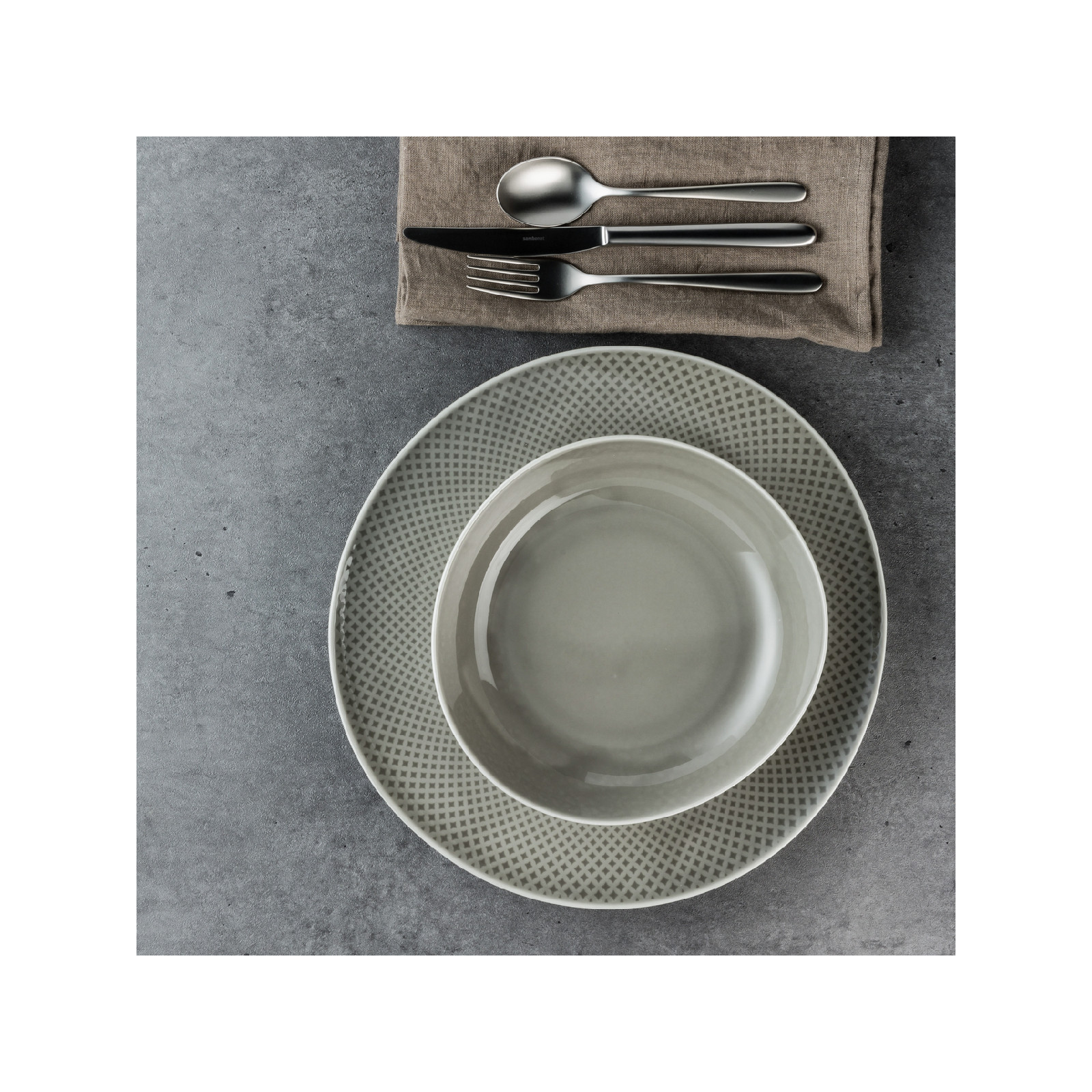 Talerz 22 cm Junto Pearl Grey