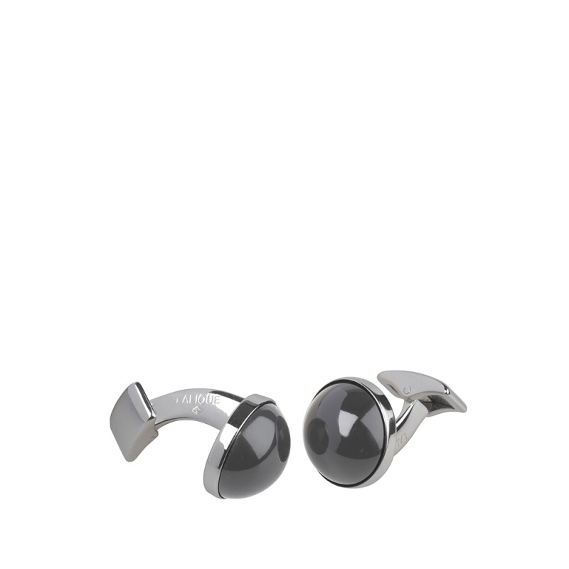 Spinki do mankietów Cabochon czarne Lalique