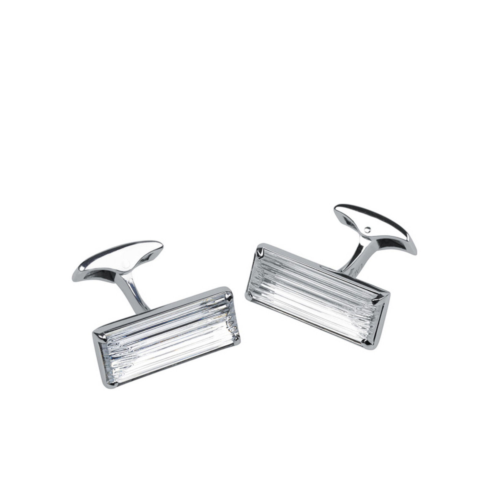 Spinki do mankietów Rayonnante kryształowe Lalique