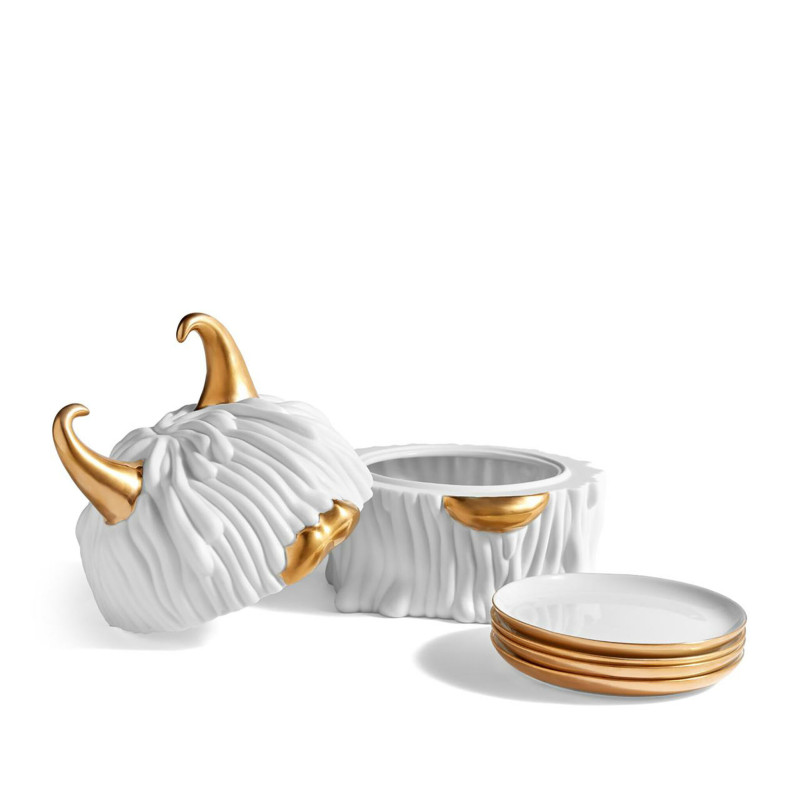 Haas Lynda-pojemnik + 4 talerze L Objet