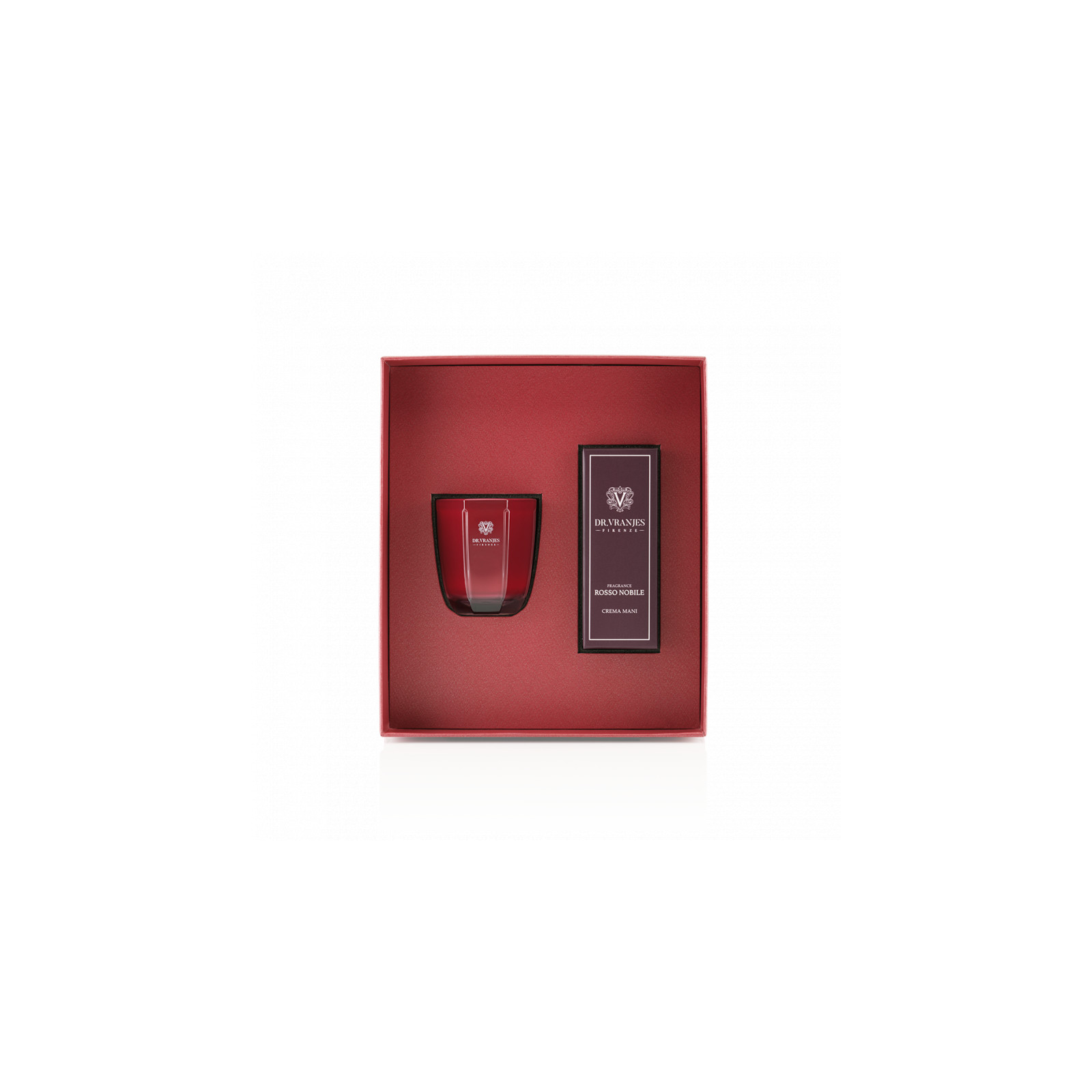 Zestaw Rosso Nobile świeca+krem do rąk Dr.Vranjes