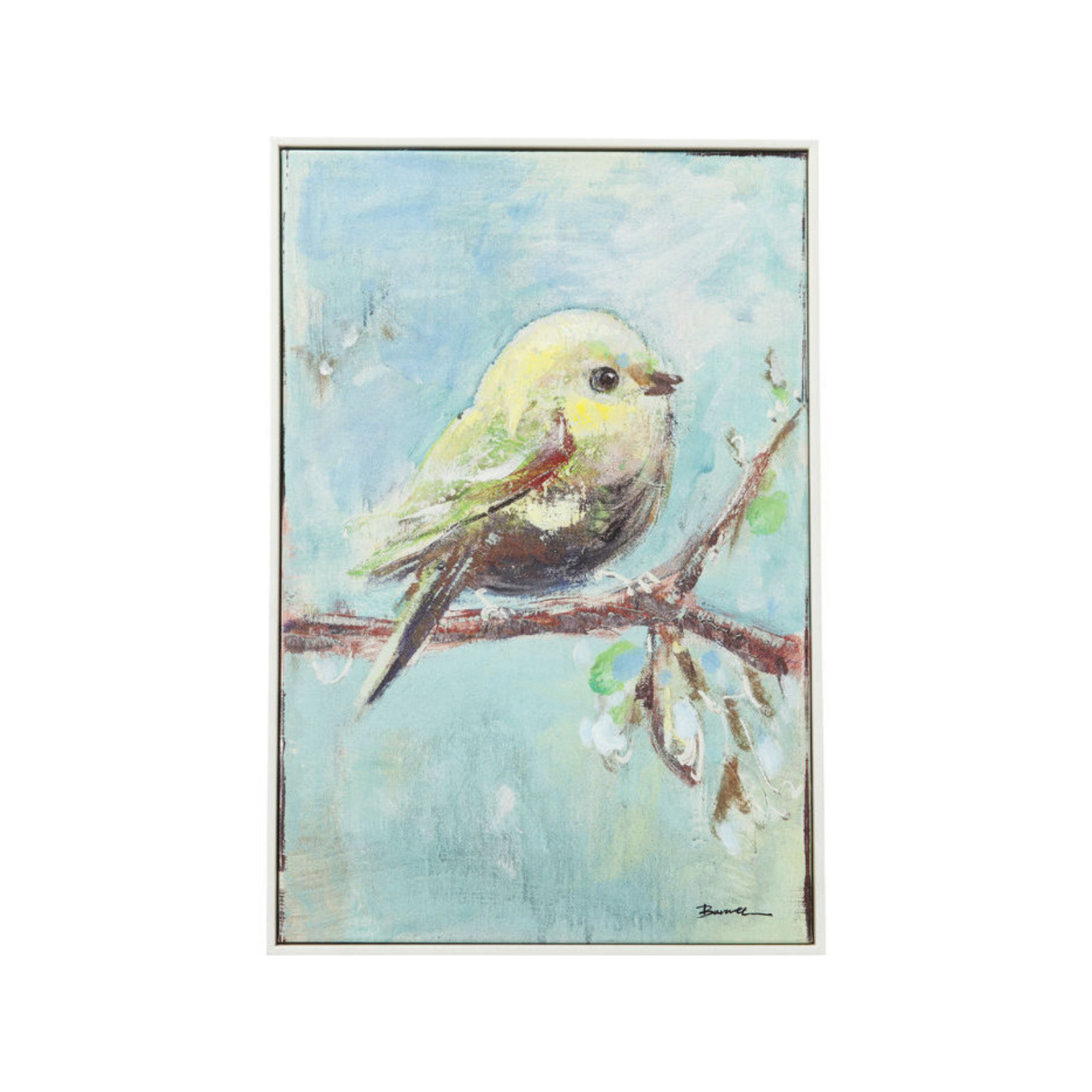 Obraz Ptaszek tło niebieskie