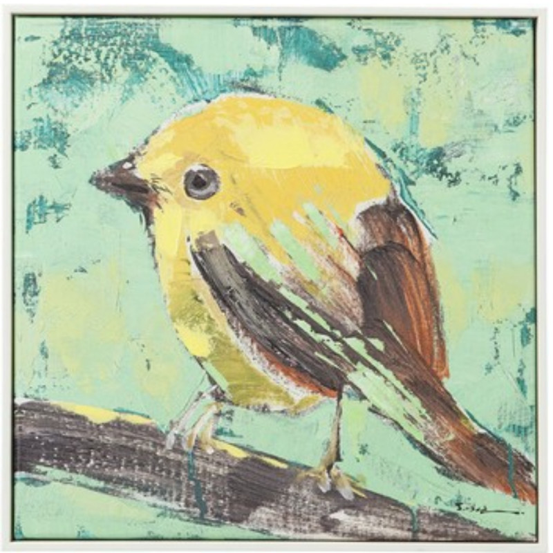 Obraz Ptaszek tło zielone