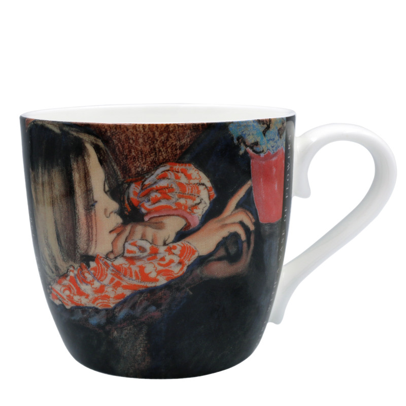 Porcelanowy kubek „Dziewczynka z wazonem” Stanisław Wyspiański - Konitz Polish Art Edition