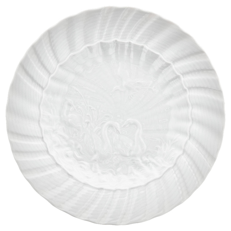 Meissen Talerz 24,5 cm Łabędź biały