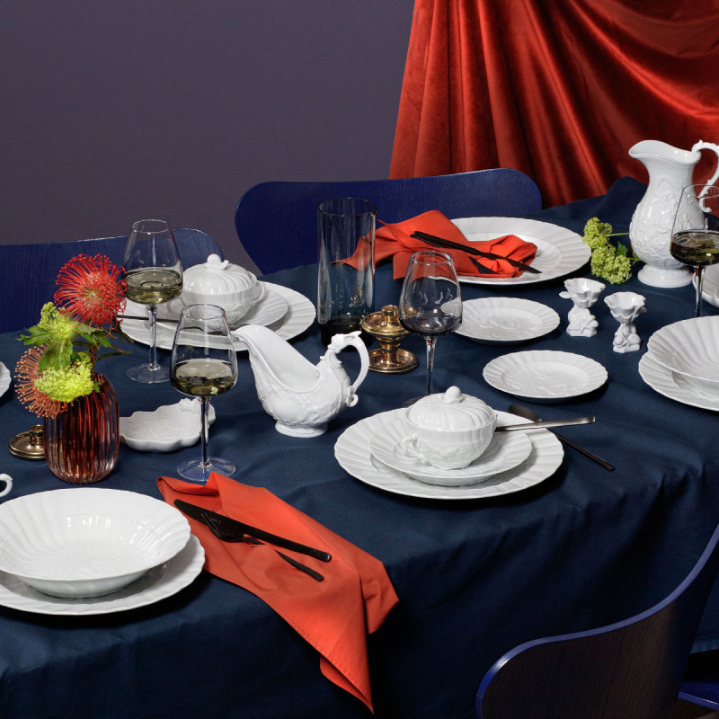 Meissen Talerz 24,5 cm Łabędź biały