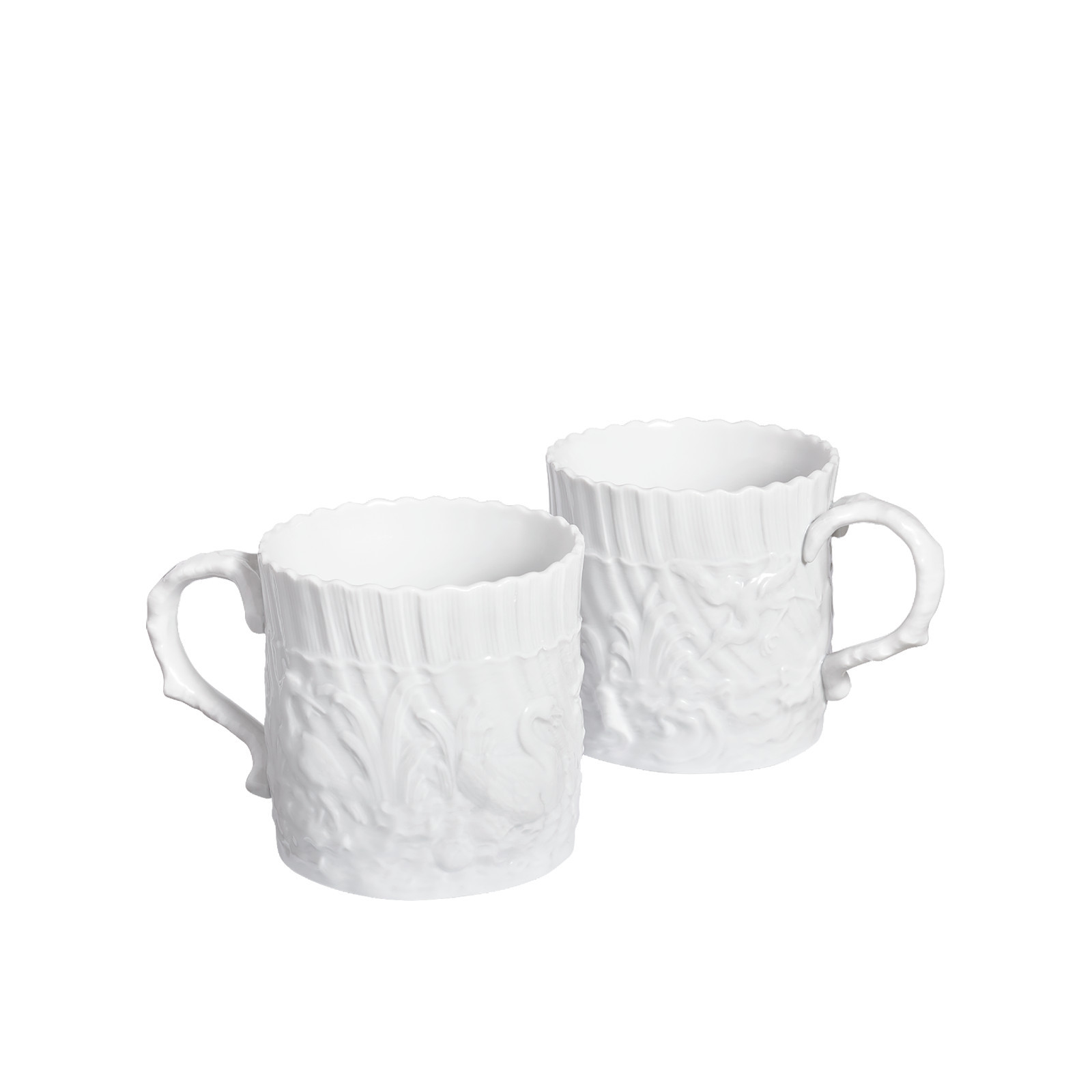 Meissen Zestaw kubków Łabędź 2 szt.