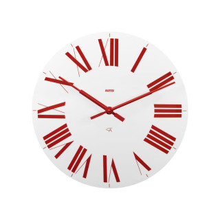 Alessi - zegar Firenze biało/czerwony