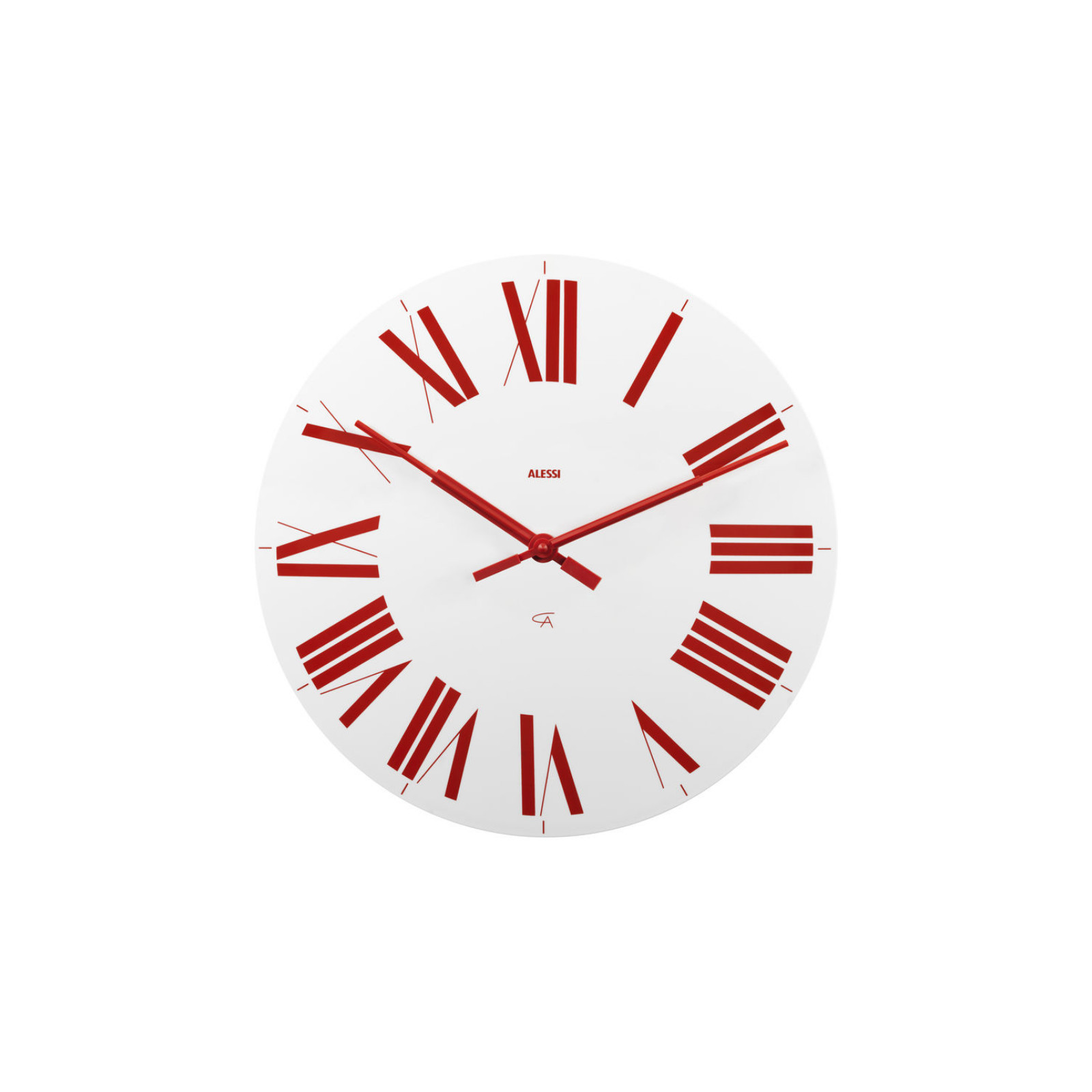 Alessi - zegar Firenze biało/czerwony
