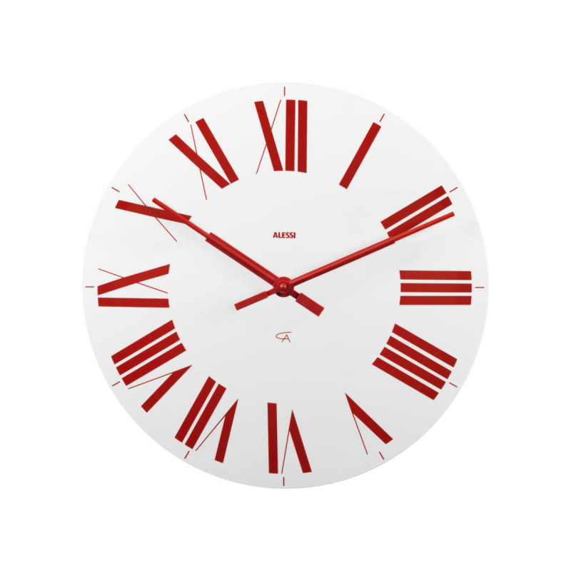 Alessi - zegar Firenze biało/czerwony