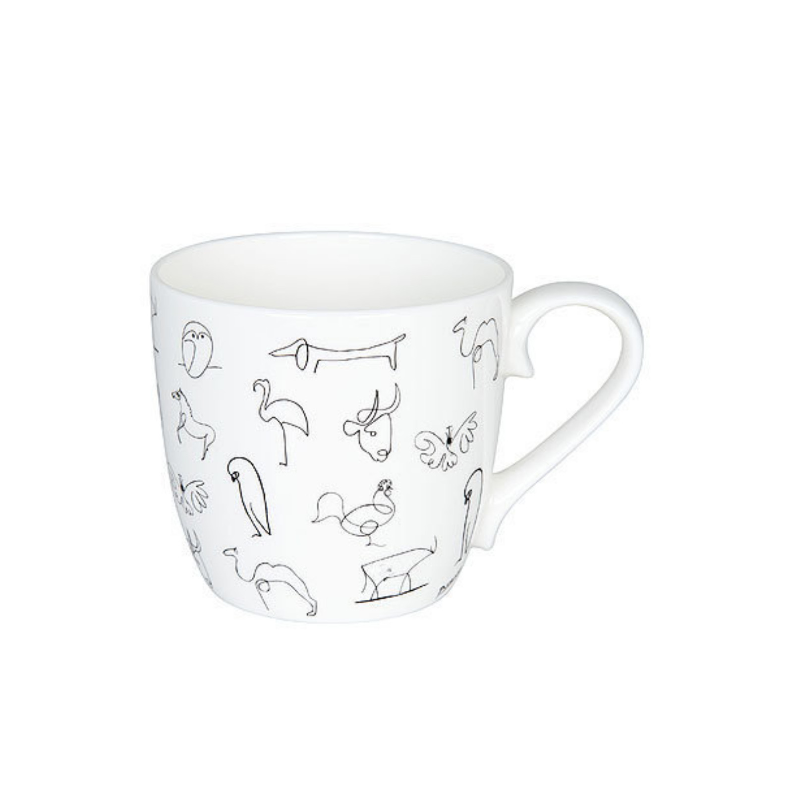 Konitz-Picasso II kubek ”Zwierzęta czarno/biały”