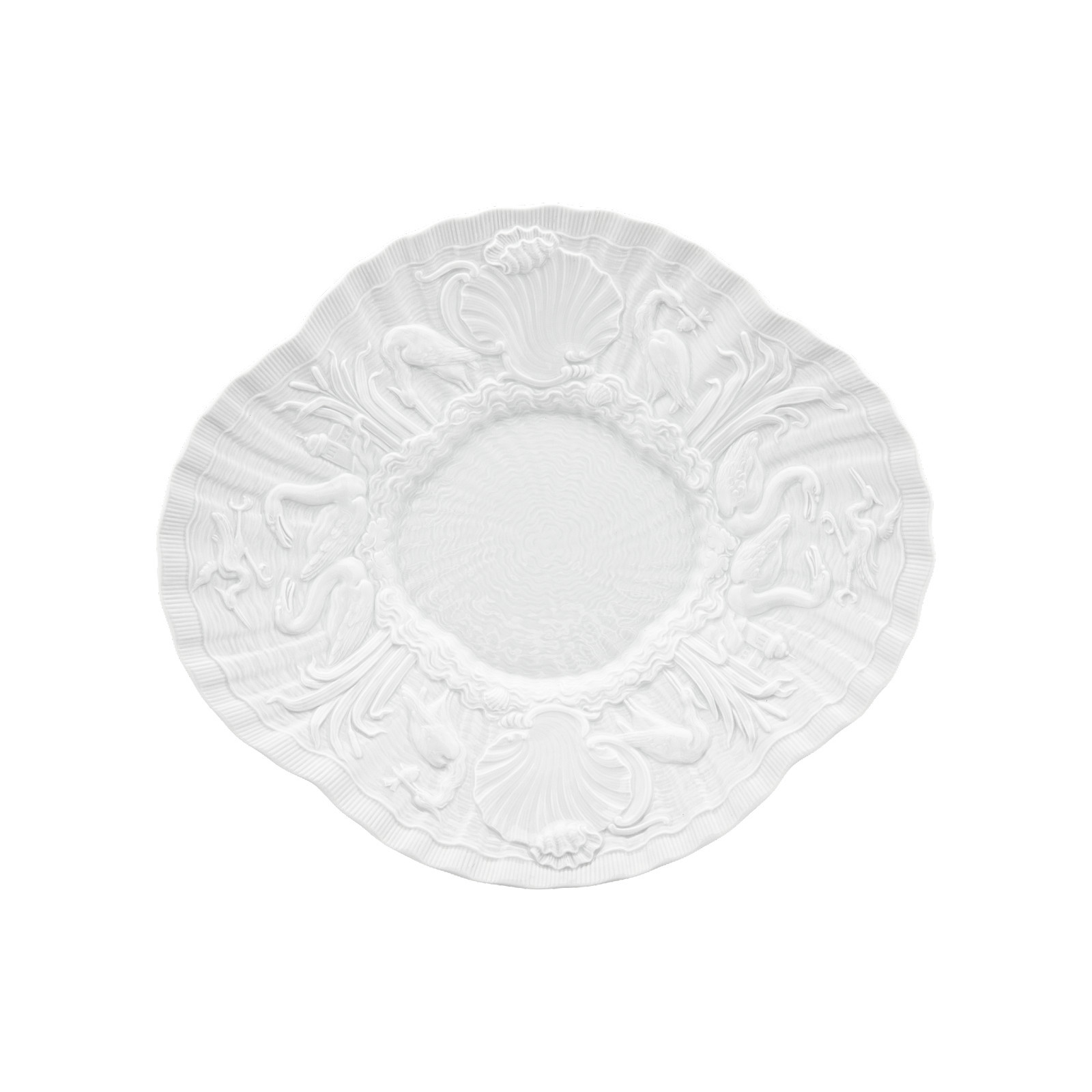 Meissen Talerz 30 cm Łabędź biały