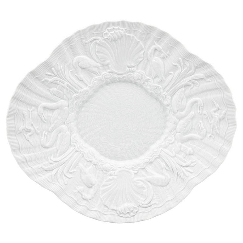 Meissen Talerz 30 cm Łabędź biały