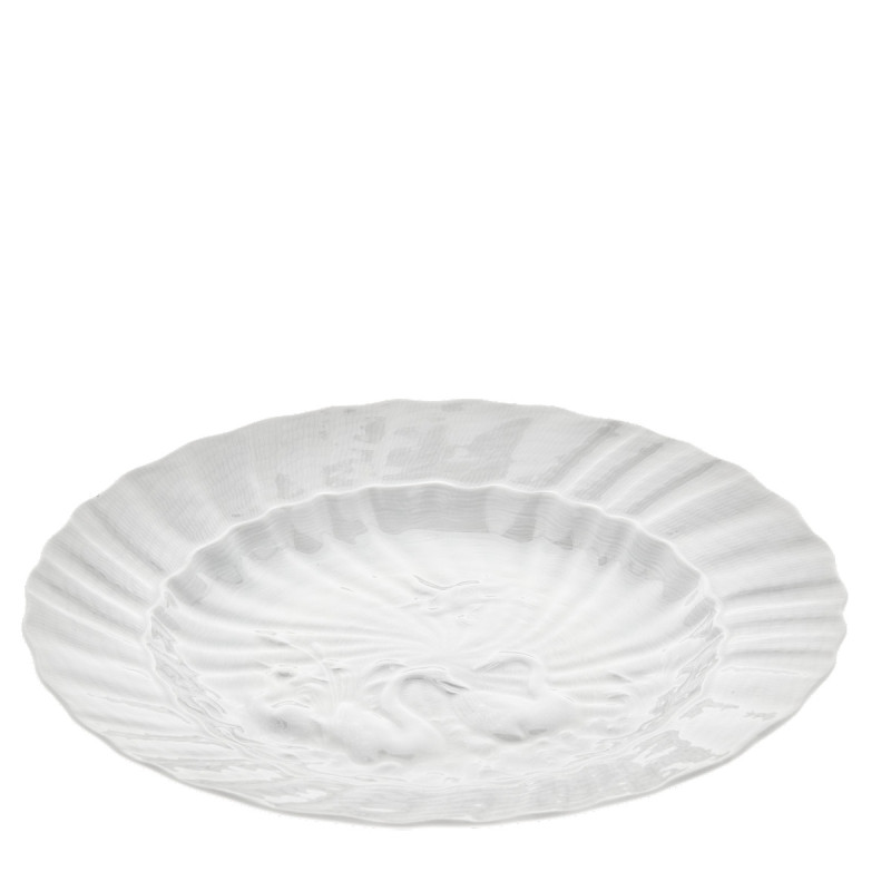 Meissen Talerz 22 cm Łabędź biały