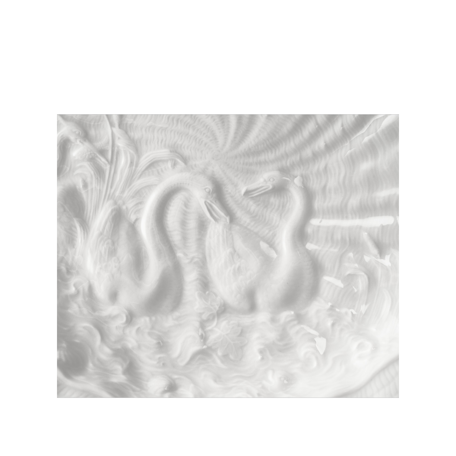 Meissen Talerz 22 cm Łabędź biały