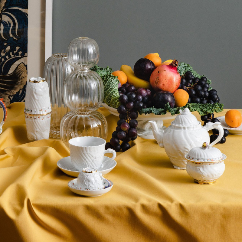 Meissen Talerz 22 cm Łabędź biały