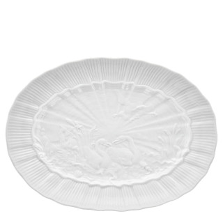 Meissen Półmisek owalny 30 cm Łabędź biały