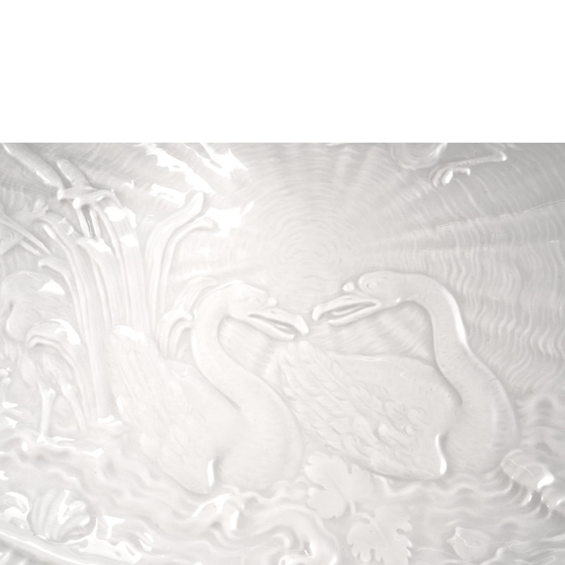 Meissen Półmisek owalny 30 cm Łabędź biały