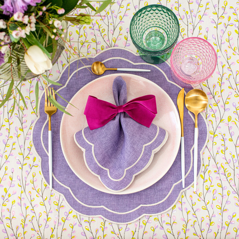 Zestaw 4 szt. aksamitnych kokardek Fuchsia Bows