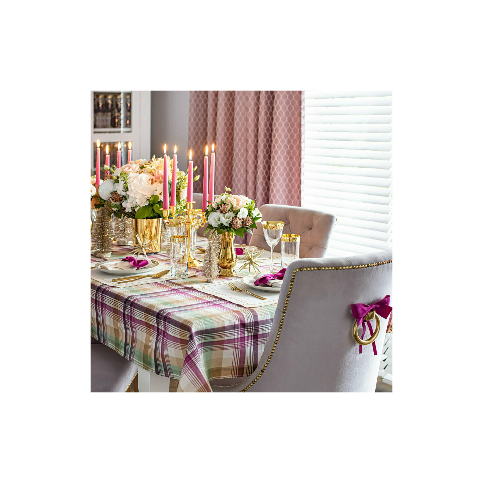 Zestaw 4 szt. aksamitnych kokardek Fuchsia Bows