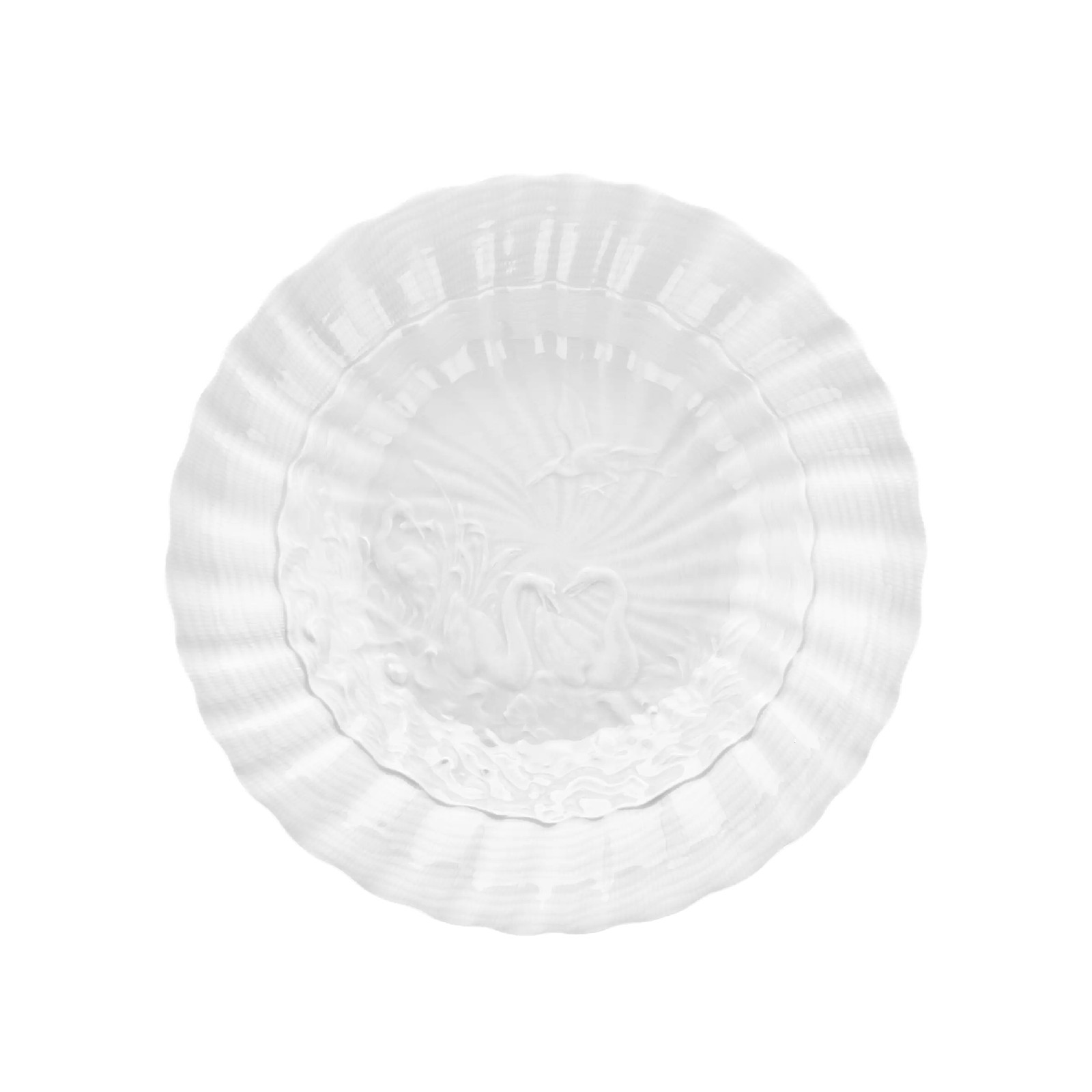 Meissen Talerz głęboki 25 cm Łabędź biały