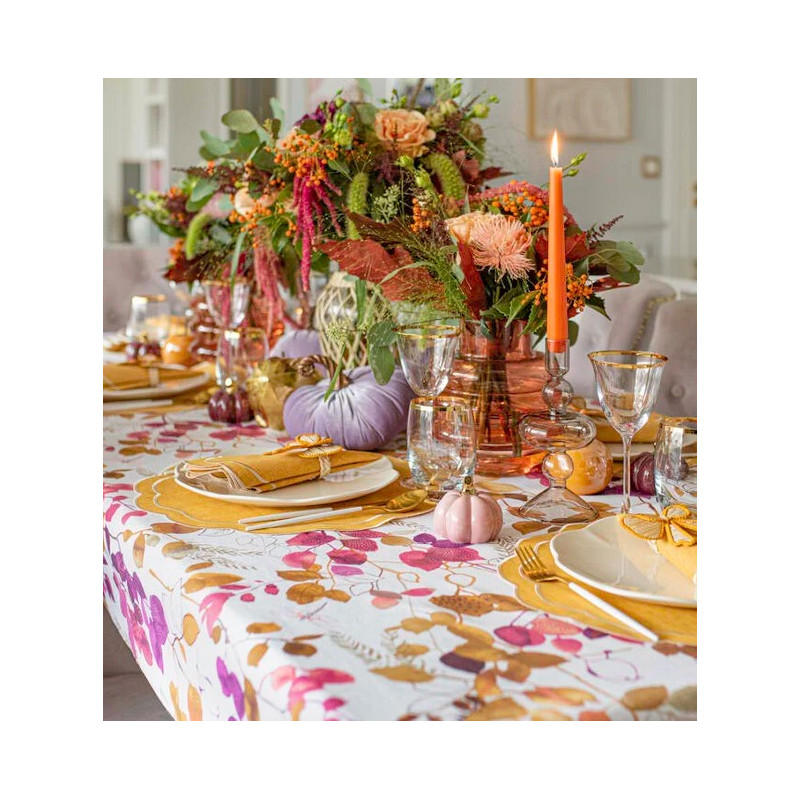 Zestaw 6 szt. haftowanych podkładek Yellow Petali