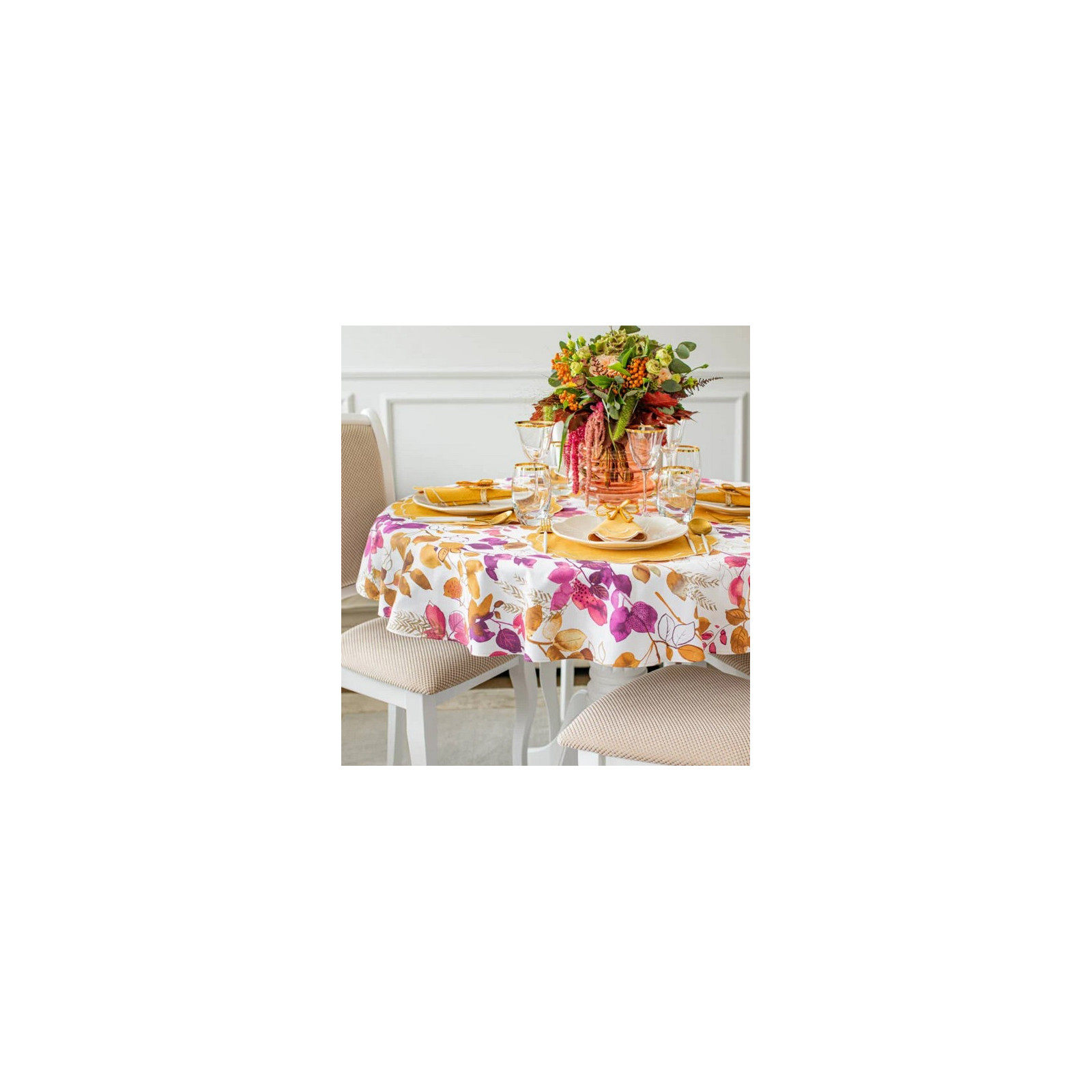 Zestaw 6 szt. haftowanych podkładek Yellow Petali