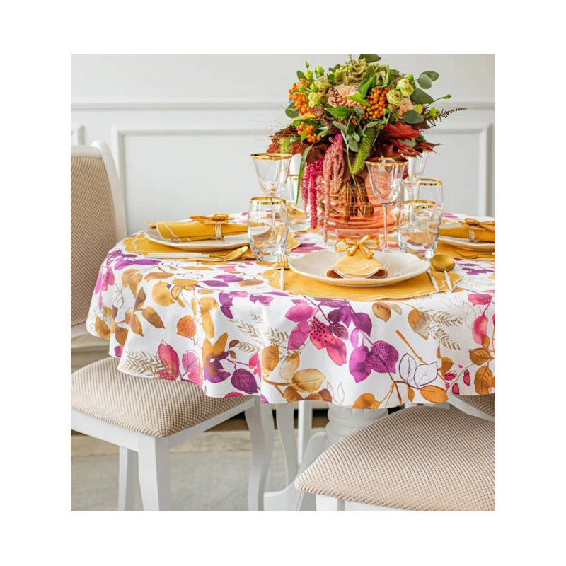 Zestaw 6 szt. haftowanych podkładek Yellow Petali