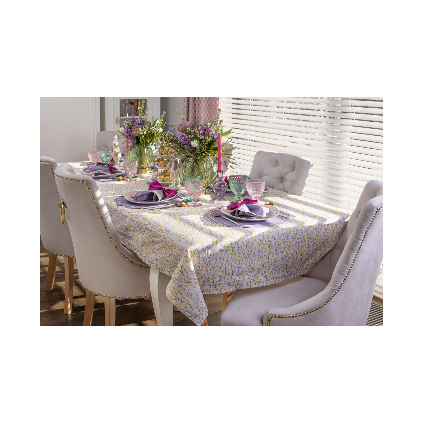 Obrus bawełniany Purple Willow 130×250