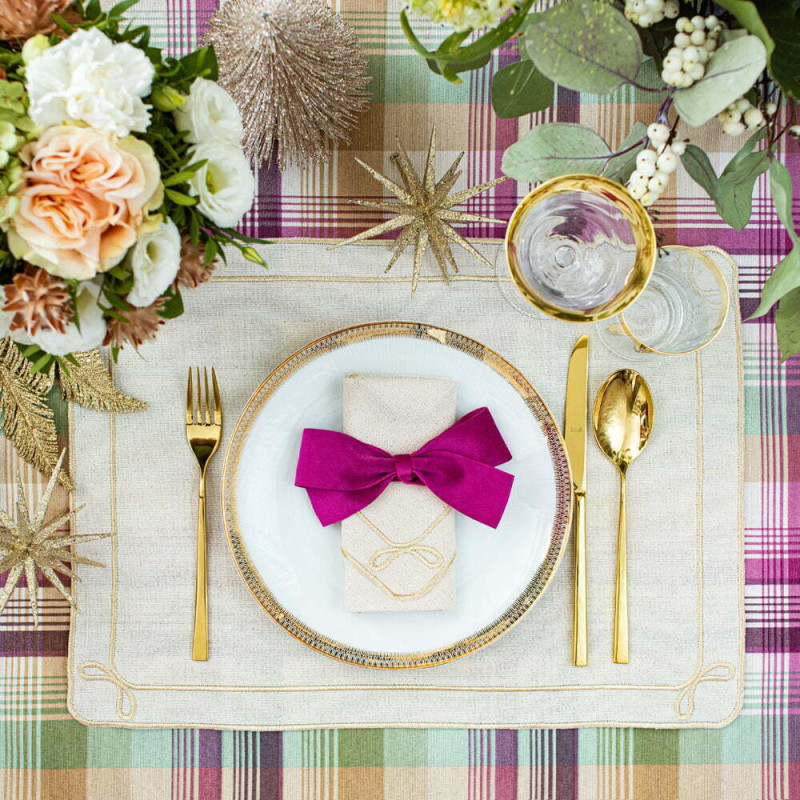 Zestaw 6 szt. aksamitnych kokardek Fuchsia Bows