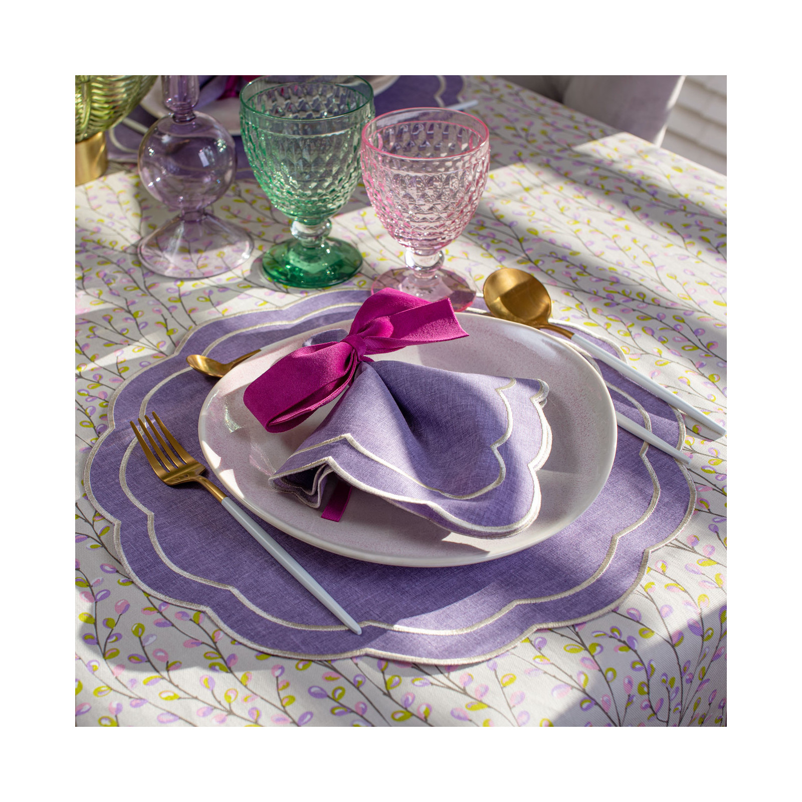 Zestaw 6 szt. aksamitnych kokardek Fuchsia Bows