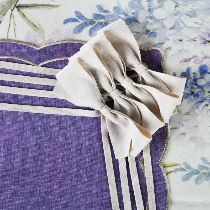 Zestaw 6 szt. aksamitnych kokardek Alabaster Bows