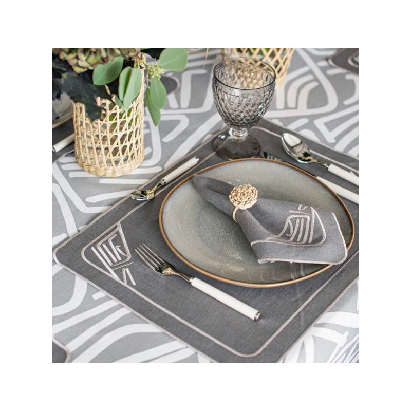 Zestaw 6 szt. haftowanych serwetek Infinity