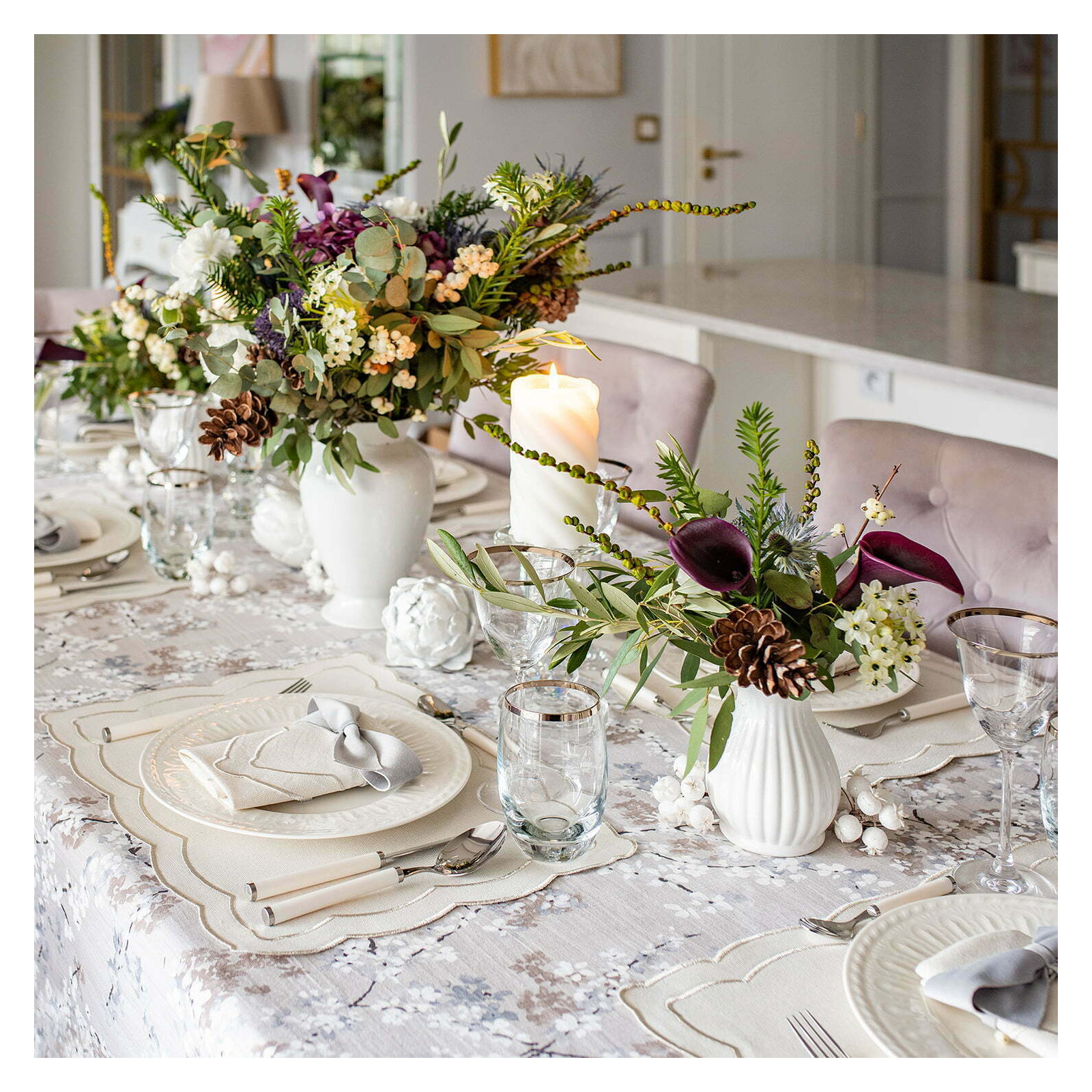 Obrus bawełniany Twigs 130×250