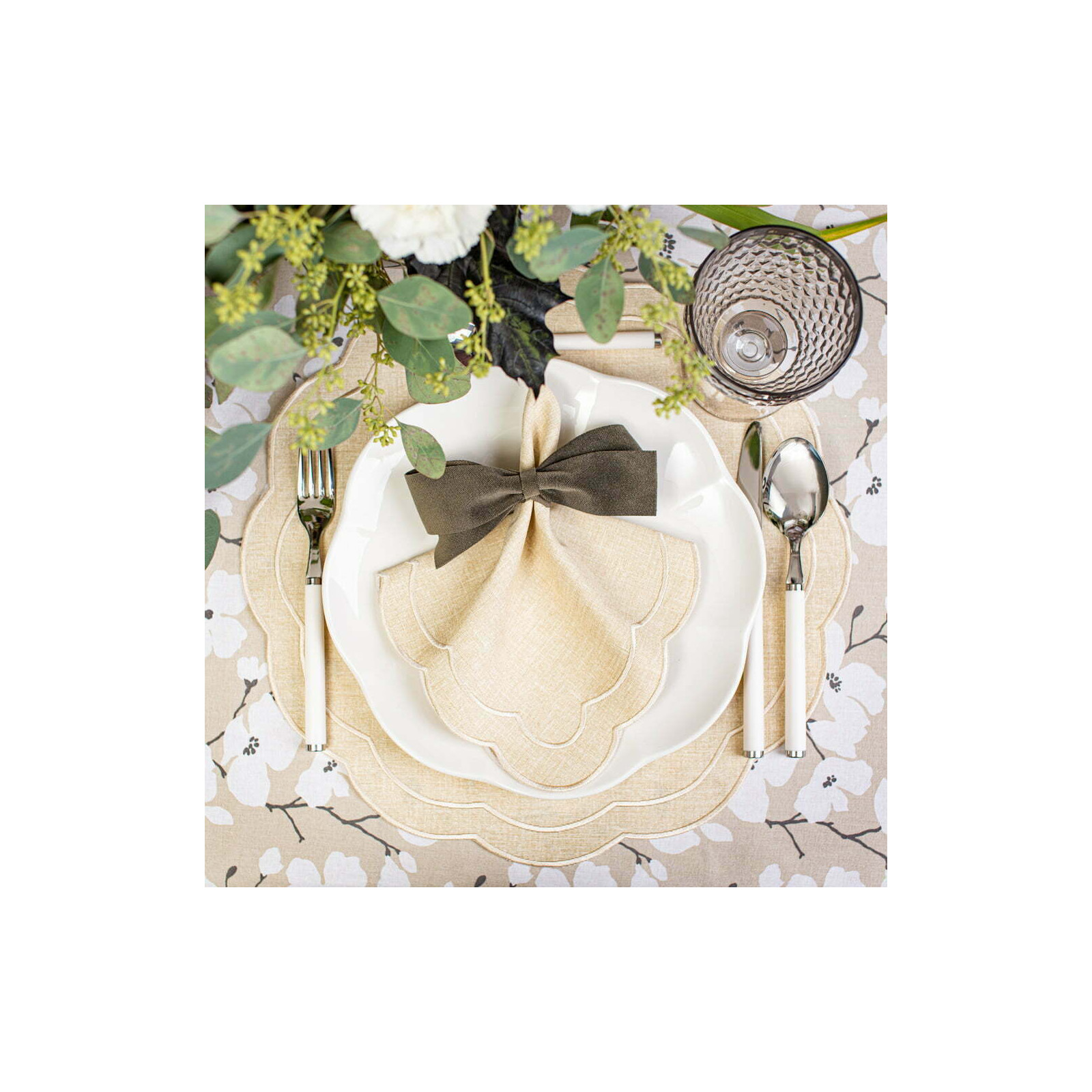 Zestaw 6 szt. aksamitnych kokardek Brown Bows