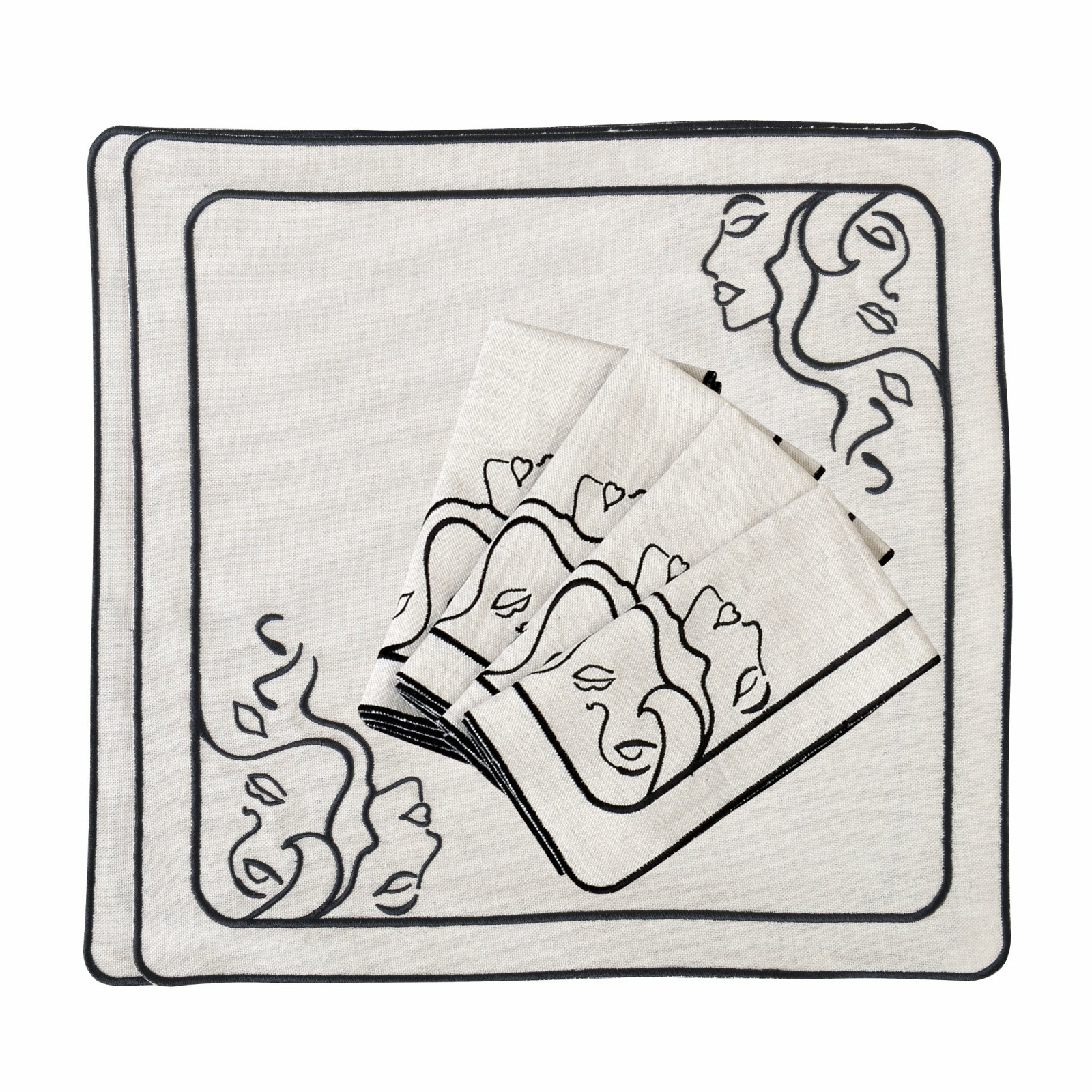 Zeatw 6 szt. haftowanych serwetek Venus