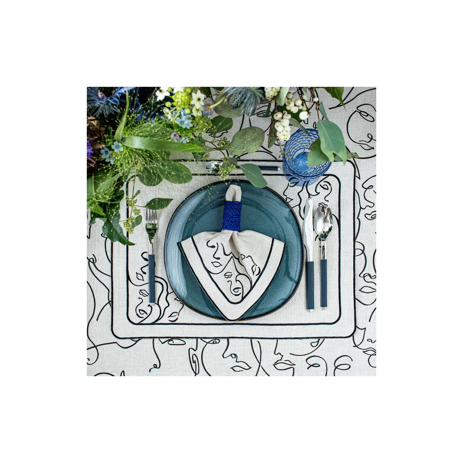 Zeatw 6 szt. haftowanych serwetek Venus