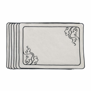 Zestaw 6 szt. haftowanych podkładek Venus