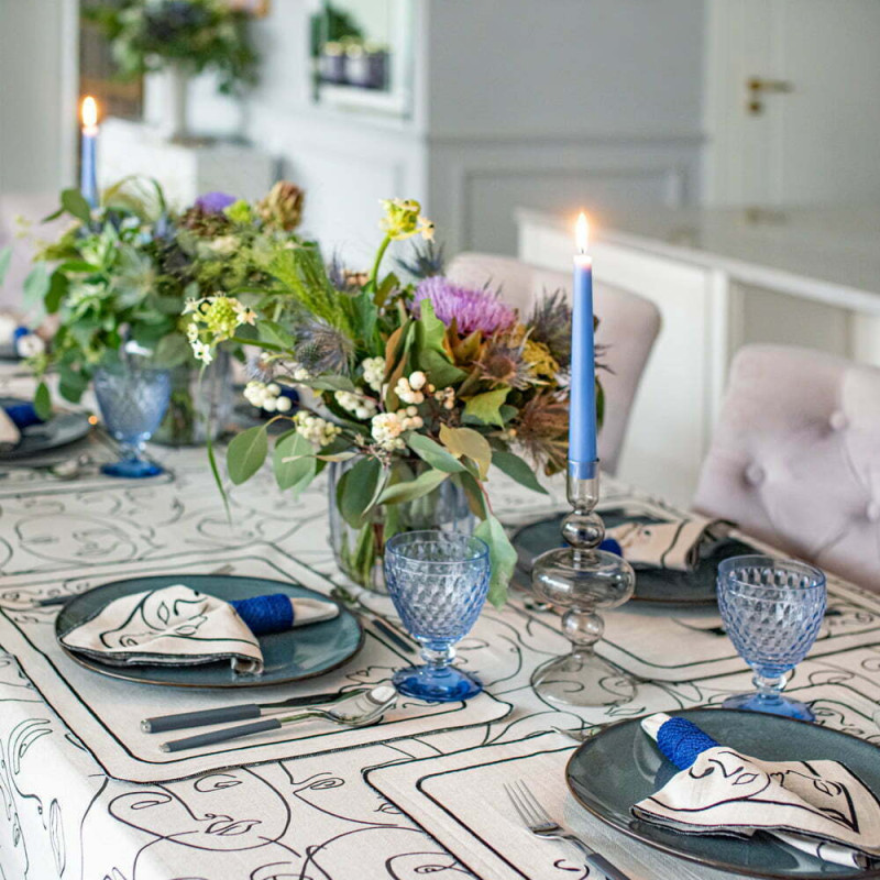 Zestaw 6 szt. haftowanych podkładek Venus