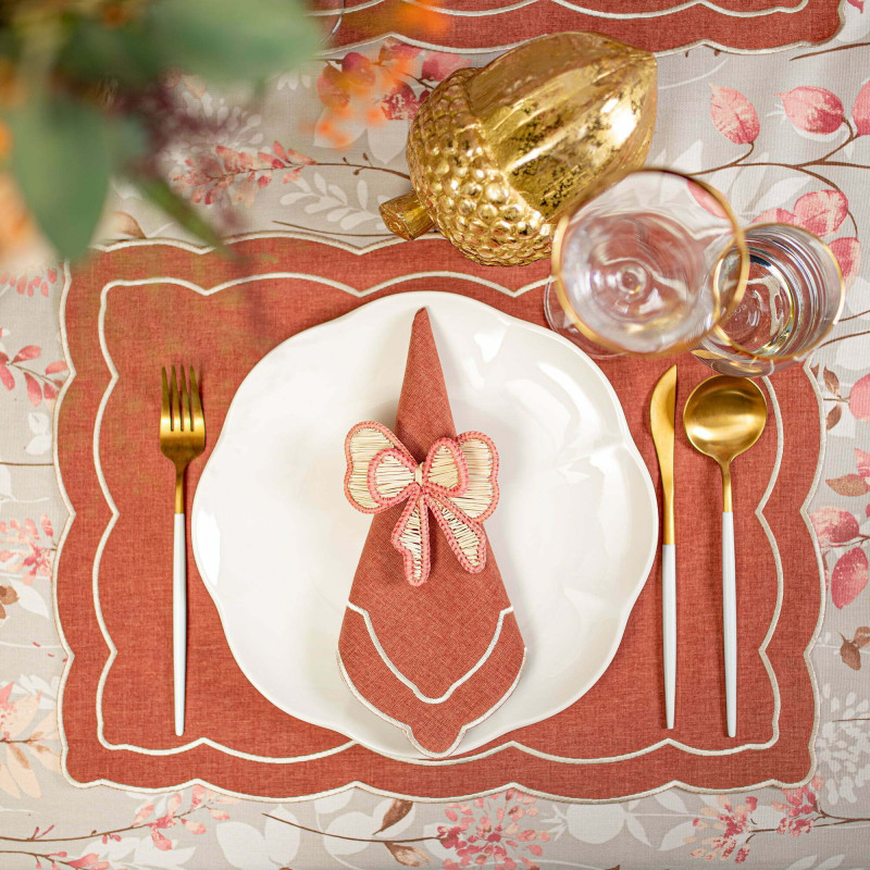 Zestaw 6 szt. haftowanych podkładek Rust Onde