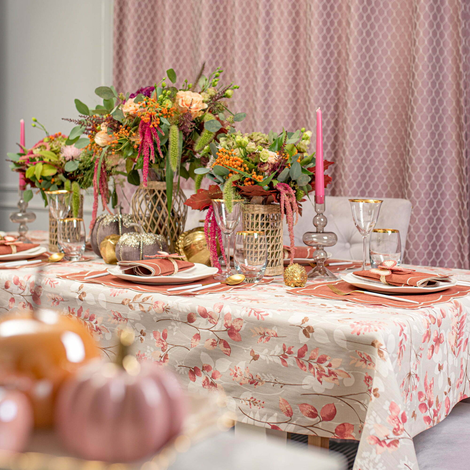 Zestaw 6 szt. haftowanych podkładek Rust Onde